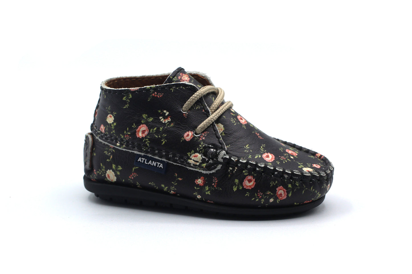 Atlanta Print Romantic Flowers Baby Boot With Laces