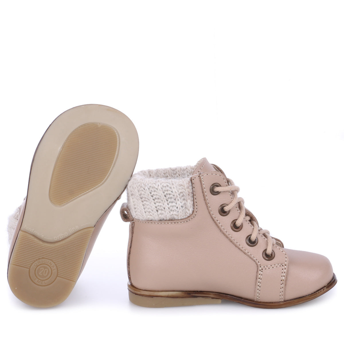 Emel Stone Taupe Lace Sock Bootie