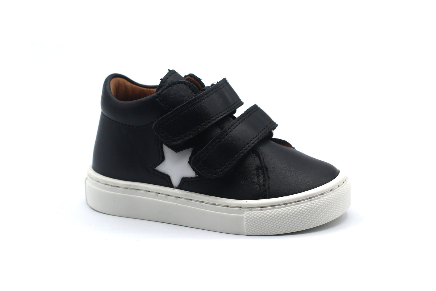 Atlanta Baby Black Smooth Star Sneaker