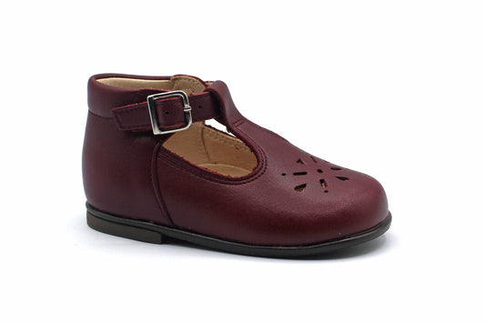 Beberlis Burgundy Baby T-Strap High Top