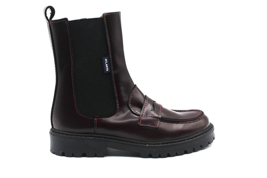 Atlanta Burgundy Polished Chelsea Boot With Penny