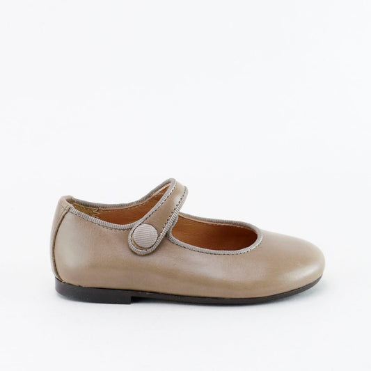 Papanatas Taupe Leather Mary Jane