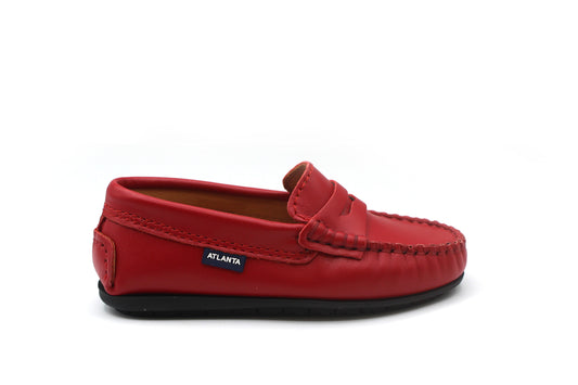 Atlanta Red Smooth Penny Loafer