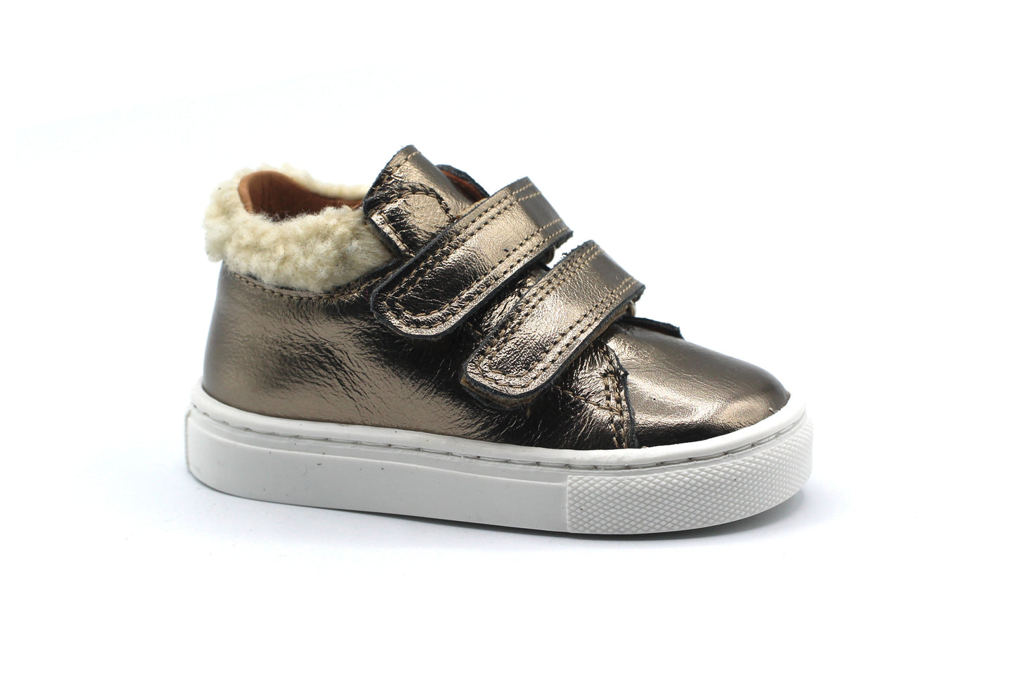 Atlanta Baby Metallic  Fur Velcro Sneaker