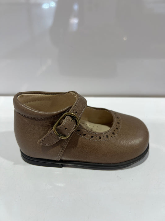 Beberlis Brown Mary Jane Buckle Baby Bootie