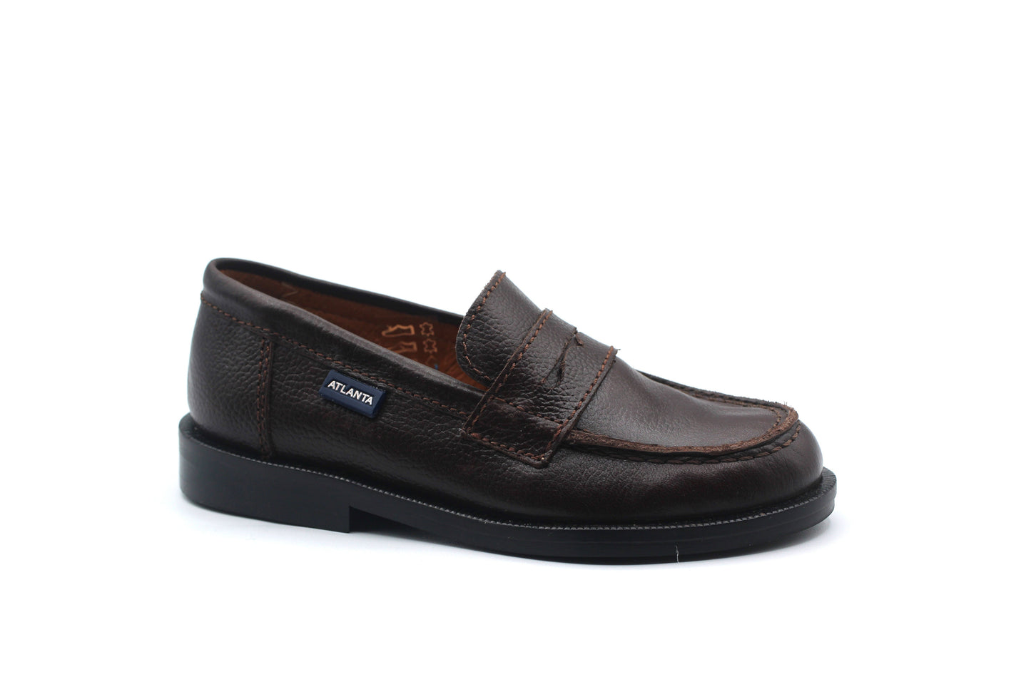 Atlanta Brown  Grainy College Penny Loafer