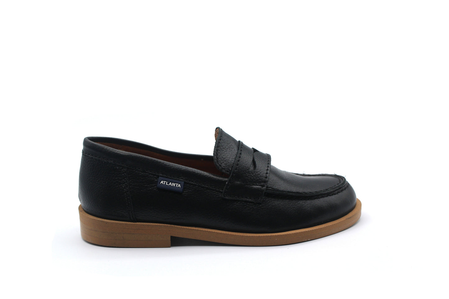 Atlanta Black Little Grainy College Loafer