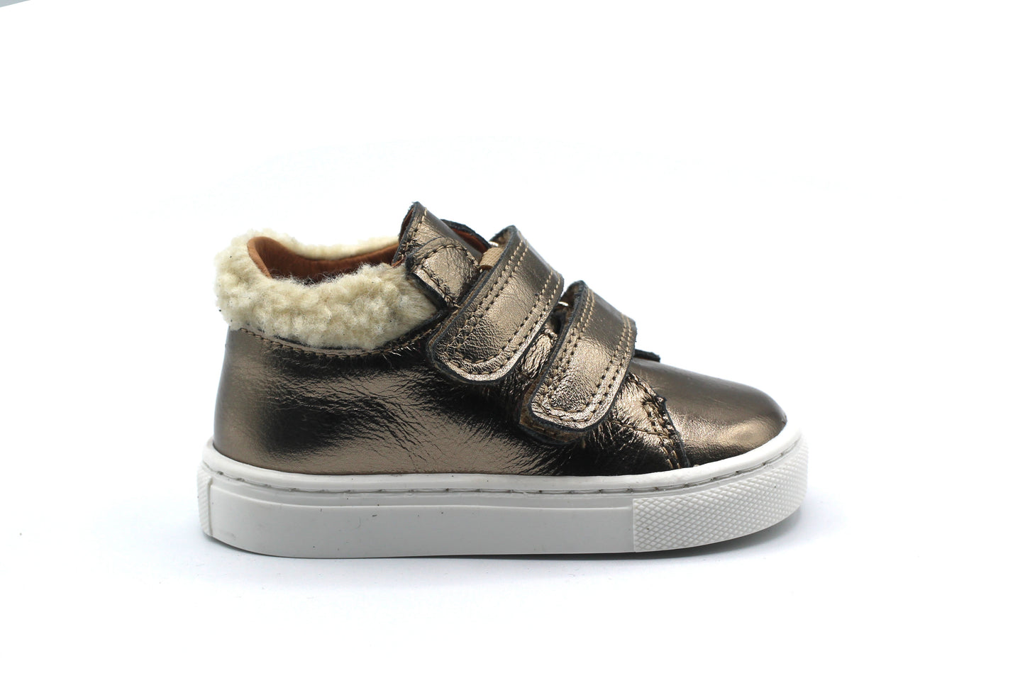 Atlanta Baby Metallic  Fur Velcro Sneaker