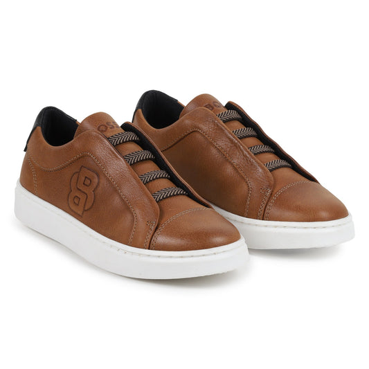 Hugo Boss Brown Leather Sneaker