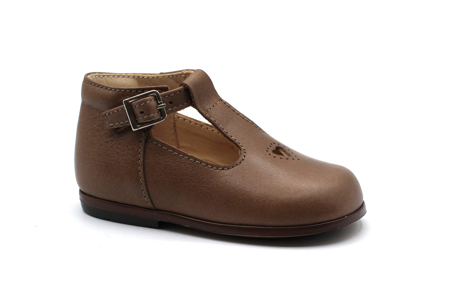 Beberlis Brown Baby T-Strap High Top