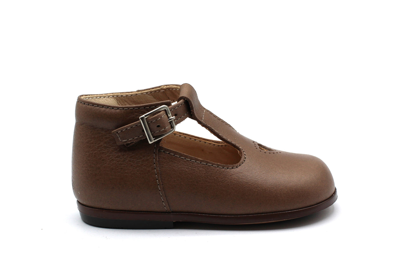 Beberlis Brown Baby T-Strap High Top