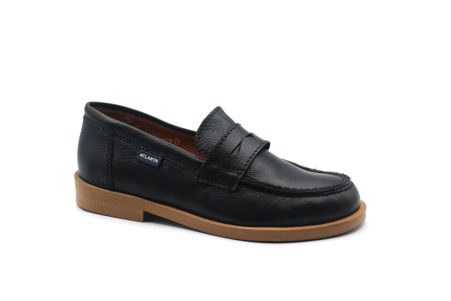 Atlanta Black Little Grainy College Loafer