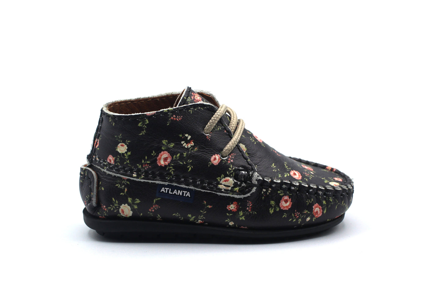 Atlanta Print Romantic Flowers Baby Boot With Laces