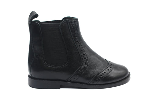 Don Louis Black Wingtip Bootie