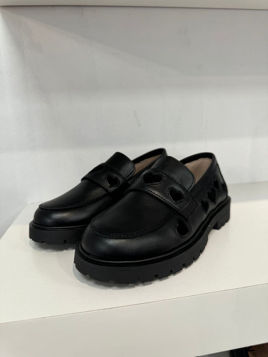 Don Louis Black Heart Chunky Loafer