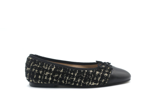 Valencia Tweed Cap Ballet Flat