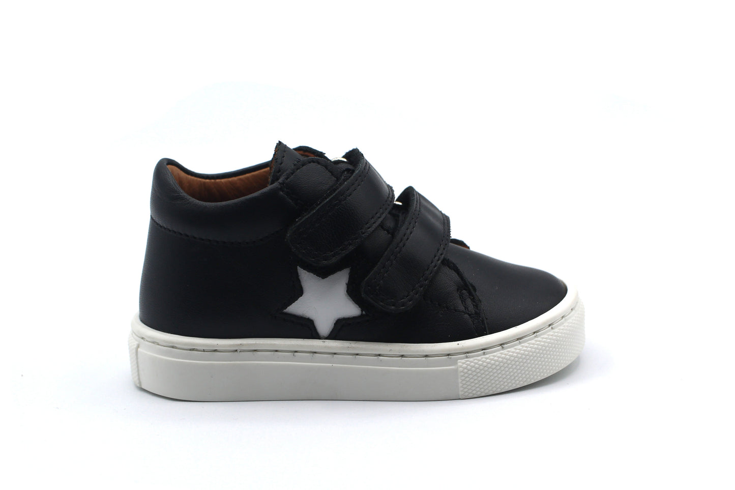 Atlanta Baby Black Smooth Star Sneaker