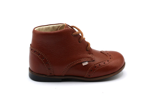 Emel Cognac Wingtip Bootie