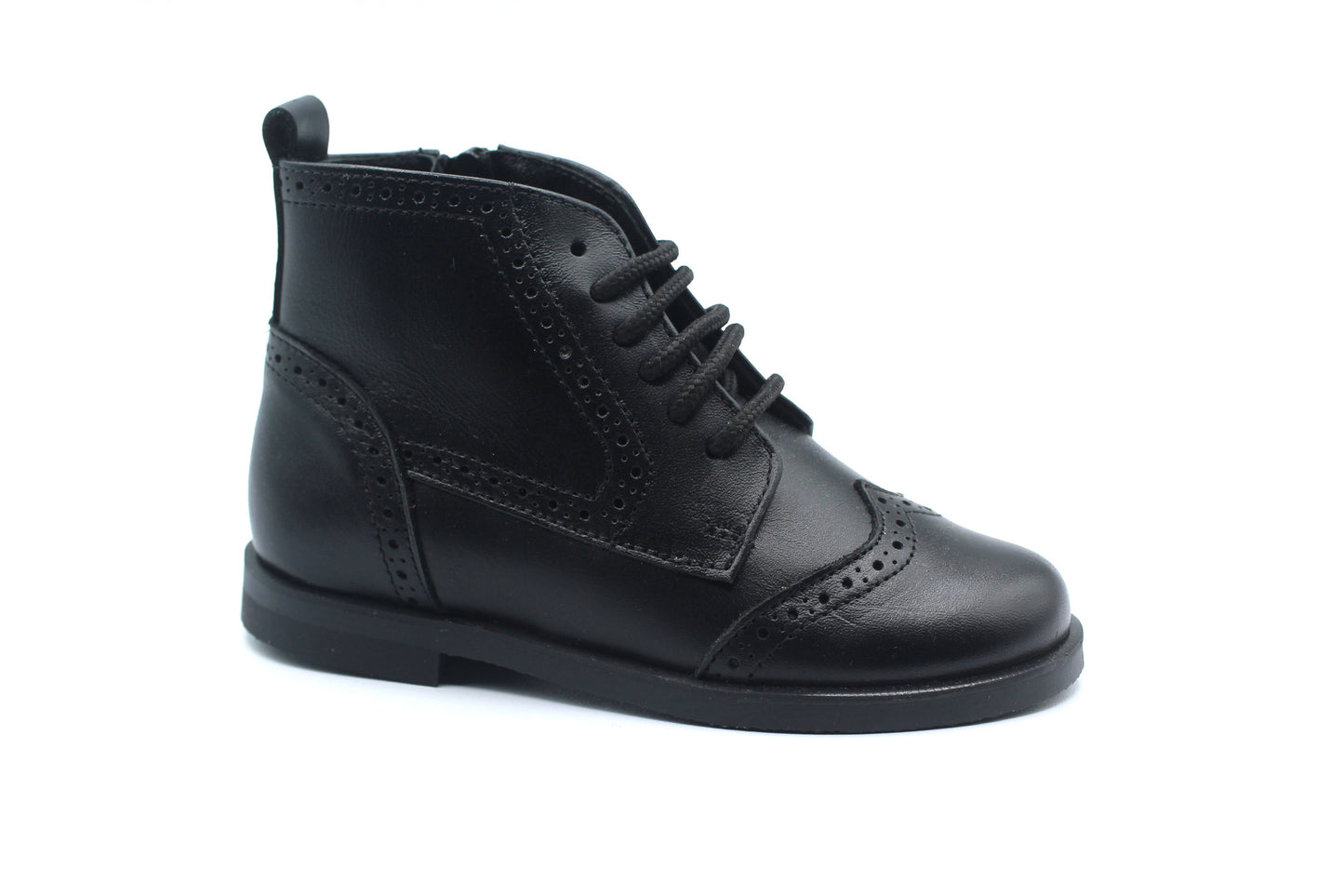 Don Louis Black Wingtip Bootie