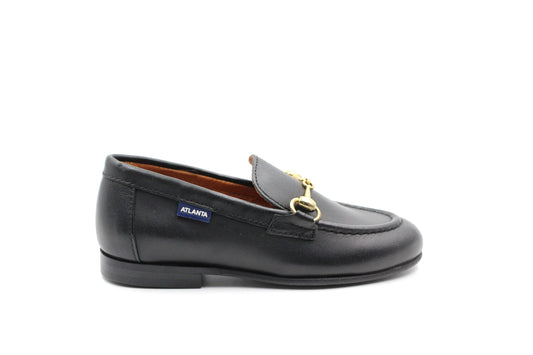 Atlanta Black Buckle Dress Loafer