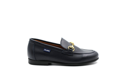 Atlanta Navy Buckle Dress Loafer