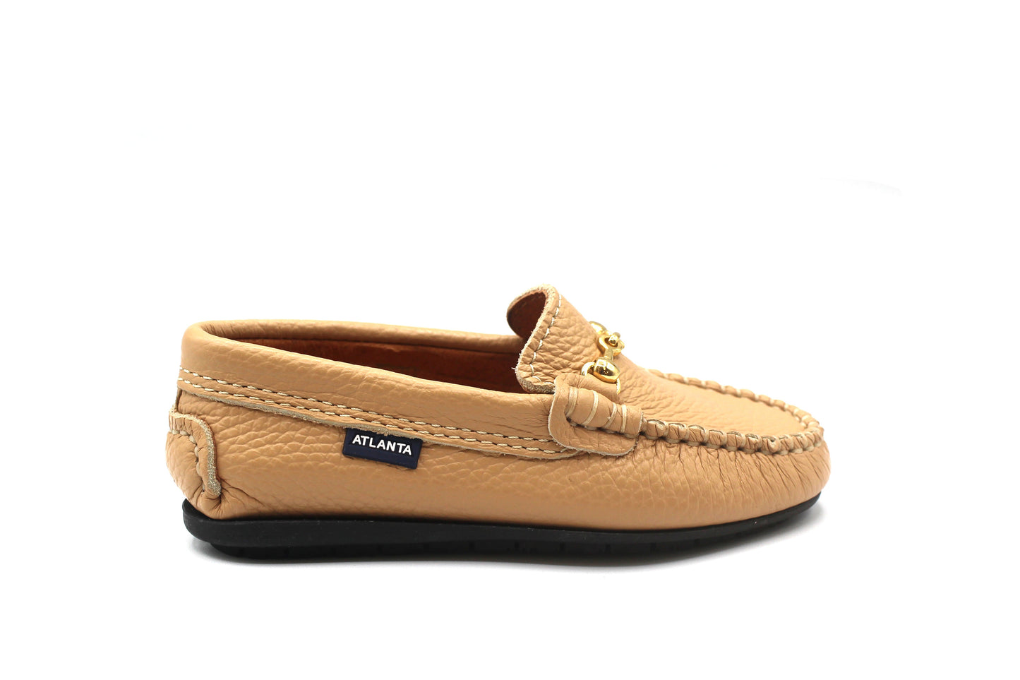 Atlanta Beige Grainy Buckle Loafer