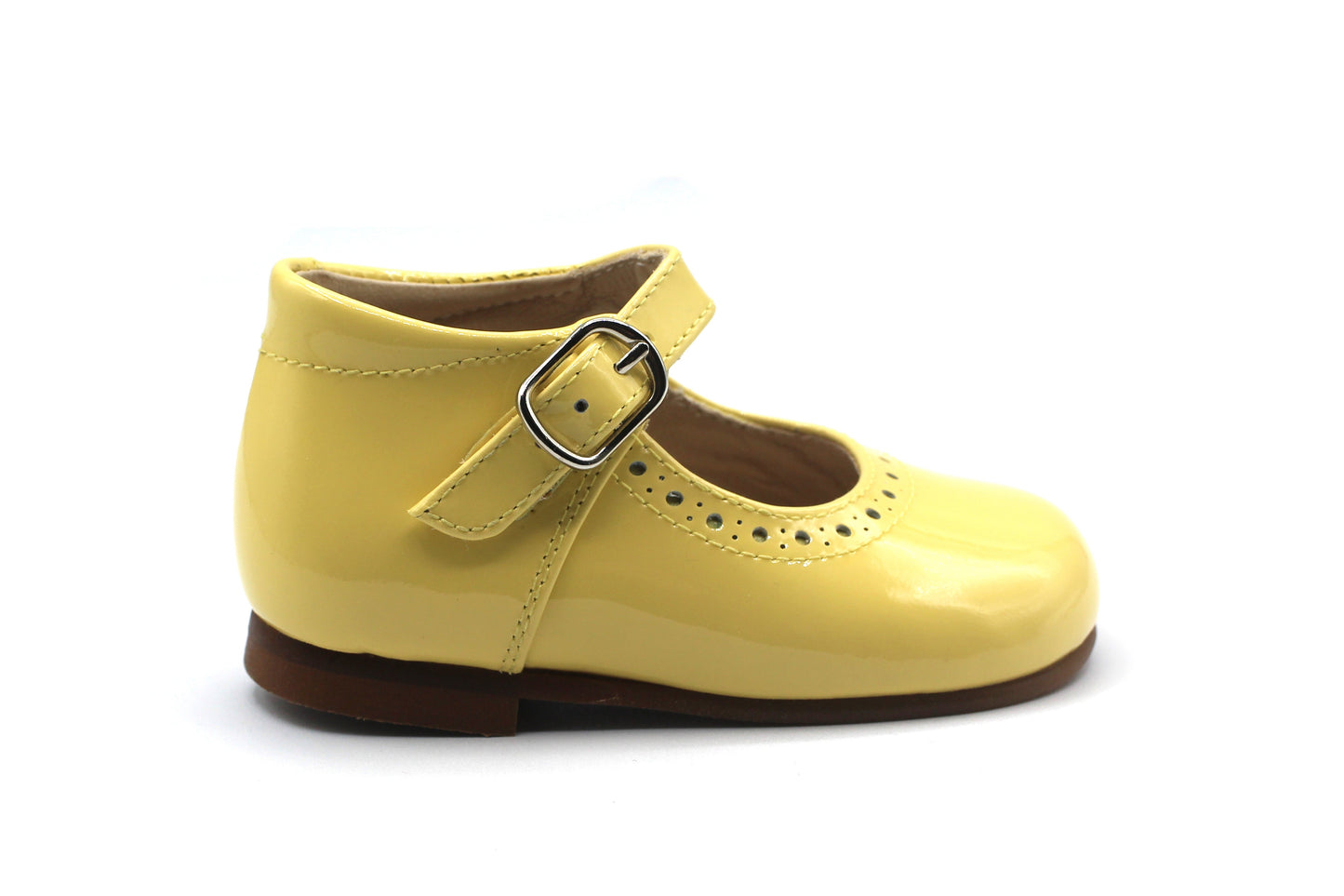 Beberlis Yellow Patent Baby Buckle Mary Jane