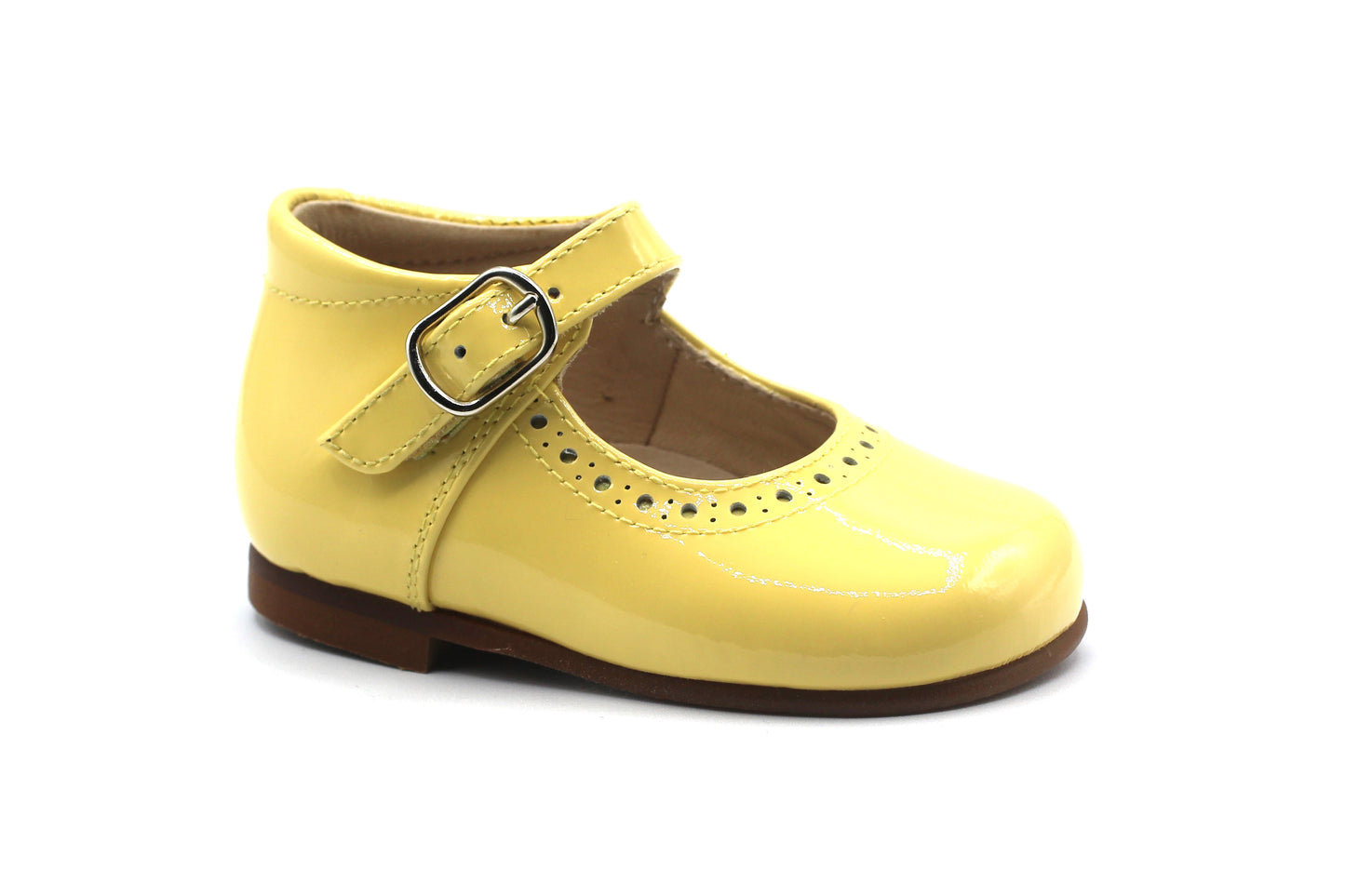 Beberlis Yellow Patent Baby Buckle Mary Jane