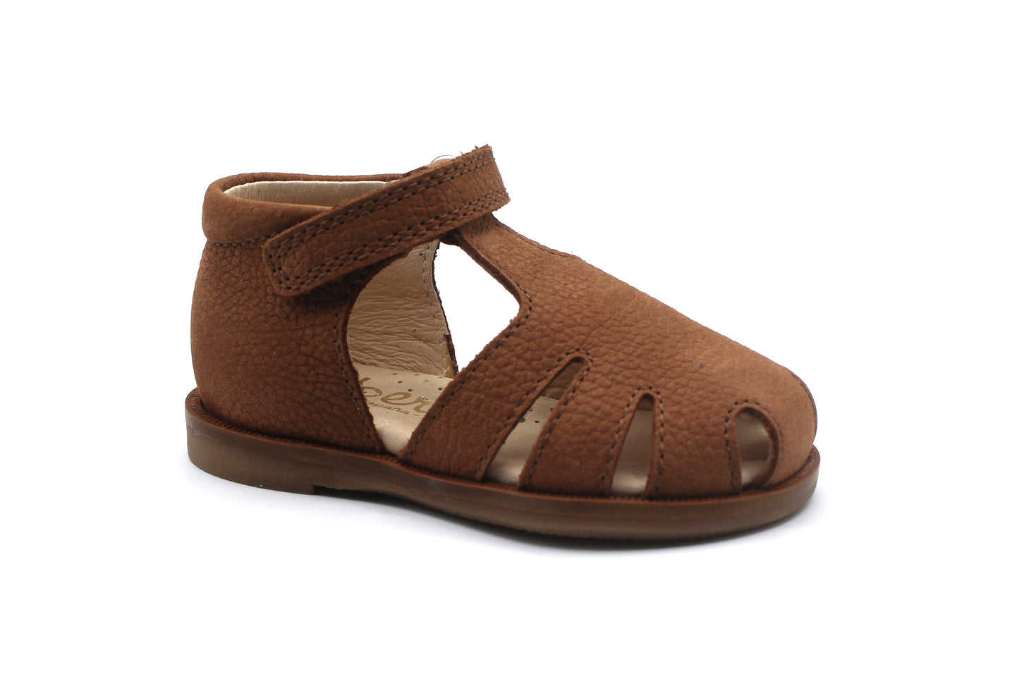 Beberlis Tan Close Velcro Sandal