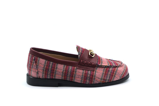 LMDI Pink Plaid Chain Loafer