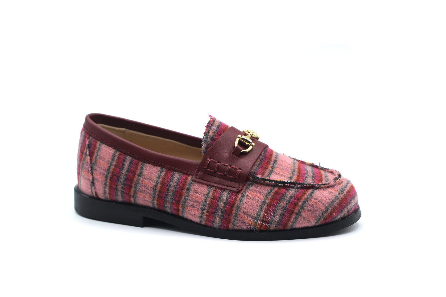 LMDI Pink Plaid Chain Loafer