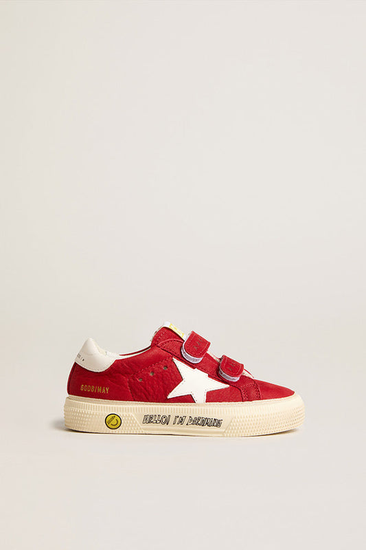 Golden Goose Red White Velcro Sneaker