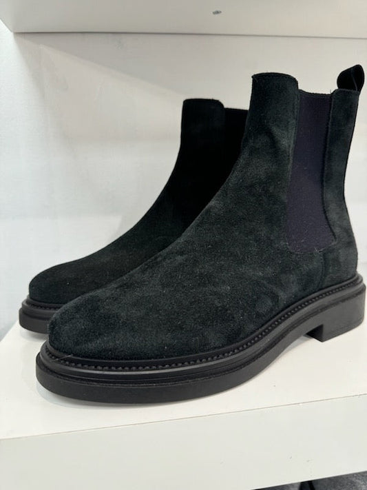 Valencia Black Suede Elastic Bootie