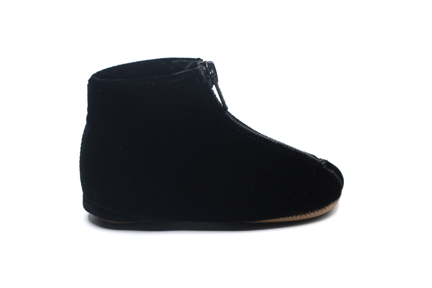 PEPE Black Velvet Zipper Bootie