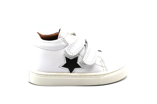 Atlanta White and Black Star Baby Sneaker